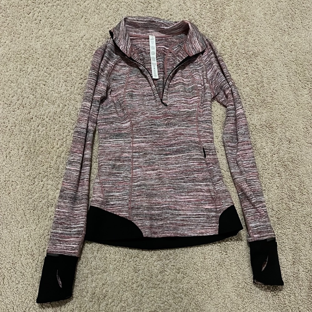 Lululemon half zip pullover. NWOT, never worn, purple print.